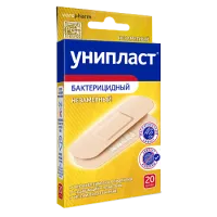 Лейкопластырь Унипласт бактерицидный Незаметный 1,9х7,2 см (20шт)