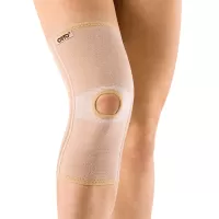 Бандаж на коленный сустав ORTO BKN-871 с пружинными ребрами жесткости, бежевый
