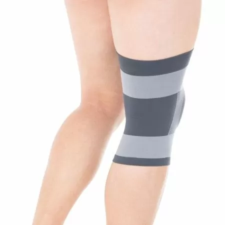 Бандаж компрессионный на коленный сустав Тривес Т-8520/Т.44.05 с силиконовым кольцом, серый 
