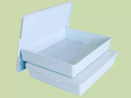 Лоток ЛПпу-0,5А-Елат полимерный прямоугольный с крышкой автоклавируемый (200х154х40 мм)