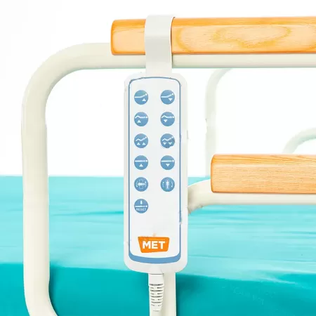 Кровать электрическая MET RAUND UP с матрасом, поворотное кардиокресло, регулировка высоты