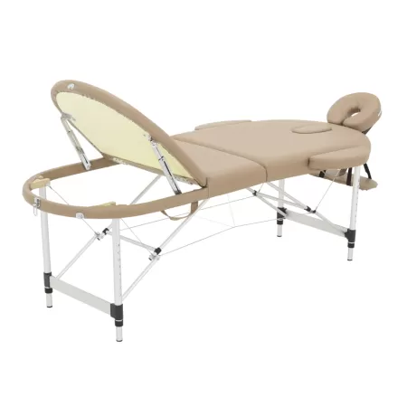 Стол массажный MED-MOS JFAL03 3-секционный складной алюминиевый с регулировкой высоты 