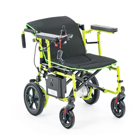 Кресло-коляска с электроприводом MET Compact 15, артикул 20005, суперлегкая, складная, с пультом ДУ для сопровождающих лиц