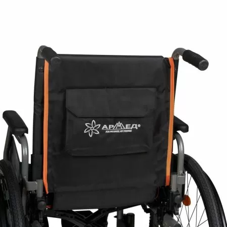 Кресло-коляска для инвалидов Армед 5000 ширина сидения 43см с регулировкой высоты сиденья и подлокотников, быстросъемными колесами и антиопрокидывателями