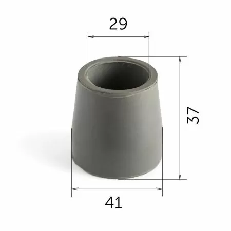 Насадка на костыли Barry Viva 29/GR, 29мм, серая