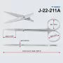 Ножницы глазные прямые остроконечные 115 мм Surgicon н-41-1 J-22-211А