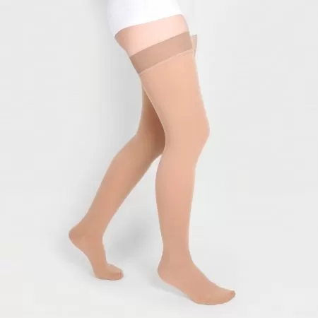 Чулки компрессионные IDEALISTA ID-300 унисекс 2 класс компрессии с закрытым носком и гладкой резинкой цвет карамель 