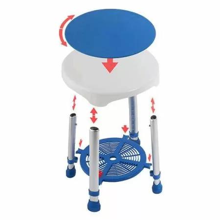 Табурет для ванны Barry 10502 с поворотным сиденьем