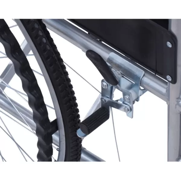 Кресло-коляска MET STADIK 200 WC, артикул 17316, с санитарным оснащением, сиденье из кожзама, ширина сиденья 42 см, колеса пневматические