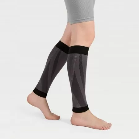 Гетры компрессионные IDEALISTA ID-213 для спорта 1 класс компресии черно-серые 