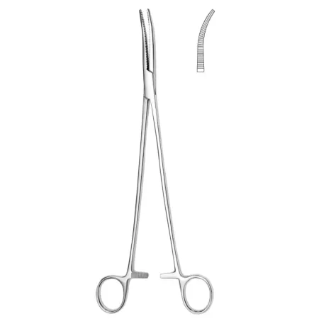 Зажим гинекологический изогнутый Hilbro