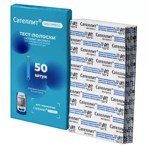 Тест-полоски САТЕЛЛИТ ЭКСПРЕСС ПКГ-03 N50