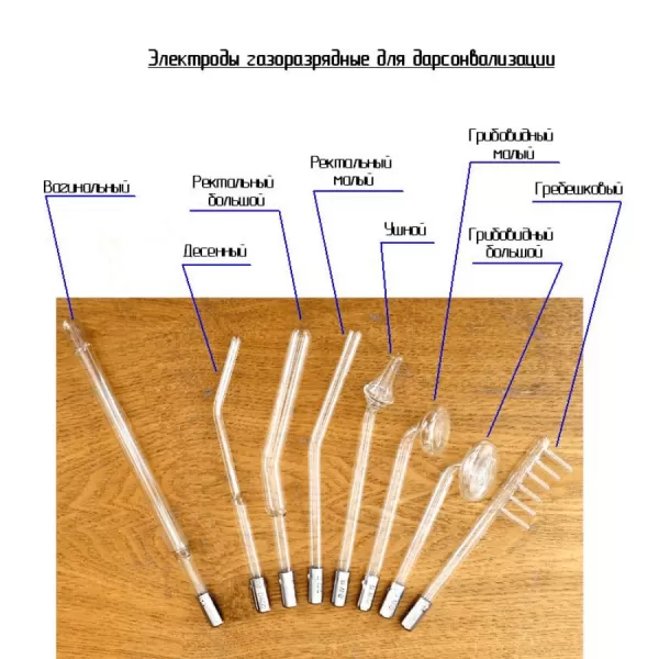 Электрод газоразрядный для дарсонвализации к аппаратам "АмДГ-Искра-4","АмД-Искра-4", "Искра-1", "УльтраДар-ЭМАН", гребешковый